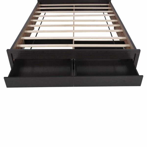 ΚΡΕΒΑΤΙ ΜΕΛΑΜΙΝΗΣ CAPRI HM599.11 ΜΕ 2ΣΥΡΤΑΡΙΑ-WENGE- ΓΙΑ ΣΤΡΩΜΑ 140x200εκ. - Image 6