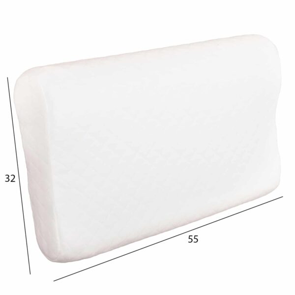 ΜΑΞΙΛΑΡΙ ΥΠΝΟΥ BEZEL HM673 MEMORY FOAM-ΛΕΥΚΟ ΥΦΑΣΜΑ 55x32Υεκ - Image 2