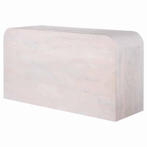 ΜΠΟΥΦΕΣ HANDYR HM9705 ΜΑΣΙΦ ΞΥΛΟ MANGO ΣΕ ΛΕΥΚΟ ΧΡΩΜΑ 165x35x75Yεκ. - Image 4