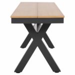 ΠΑΓΚΑΚΙ ΑΛΟΥΜΙΝΙΟΥ TAWNEE HM6038.01 ΑΝΘΡΑΚΙ ΜΕ POLYWOOD ΚΑΘΙΣΜΑ ΣΕ ΦΥΣΙΚΟ ΧΡΩΜΑ 150x36x45Υεκ. - Image 4