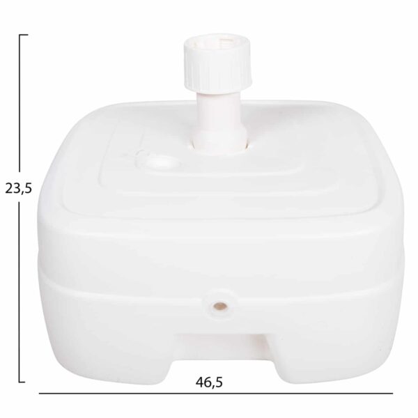 ΠΛΑΣΤΙΚΗ ΒΑΣΗ ΟΜΠΡΕΛΑΣ ΜΕ ΡΟΔΑ SOLBAS HM6113.01 ΛΕΥΚΗ- ΚΟΝΤΑΡΙ 33/50mm 46,5x23,5Υ - Image 2