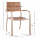 ΠΟΛΥΘΡΟΝΑ ΑΛΟΥΜΙΝΙΟΥ SAGA HM5127.04 ΣΑΜΠΑΝΙ ΜΕ POLYWOOD 55x52x86Yεκ. - Image 2