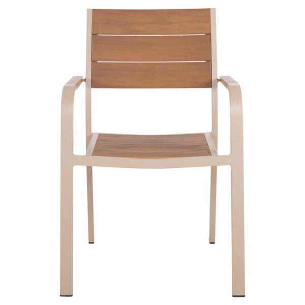 ΠΟΛΥΘΡΟΝΑ ΑΛΟΥΜΙΝΙΟΥ SAGA HM5127.04 ΣΑΜΠΑΝΙ ΜΕ POLYWOOD 55x52x86Yεκ. - Image 3