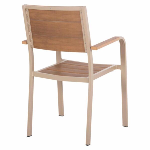 ΠΟΛΥΘΡΟΝΑ ΑΛΟΥΜΙΝΙΟΥ SAGA HM5127.04 ΣΑΜΠΑΝΙ ΜΕ POLYWOOD 55x52x86Yεκ. - Image 5