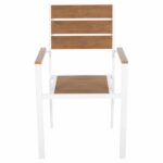 ΠΟΛΥΘΡΟΝΑ ΑΛΟΥΜΙΝΙΟΥ SAGA HM5981.01 ΛΕΥΚΗ-POLYWOOD ΣΕ ΦΥΣΙΚΟ 55x55x86Υεκ. - Image 3