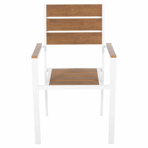 ΠΟΛΥΘΡΟΝΑ ΑΛΟΥΜΙΝΙΟΥ SAGA HM5981.01 ΛΕΥΚΗ-POLYWOOD ΣΕ ΦΥΣΙΚΟ 55x55x86Υεκ. - Image 3