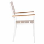 ΠΟΛΥΘΡΟΝΑ ΑΛΟΥΜΙΝΙΟΥ SAGA HM5981.01 ΛΕΥΚΗ-POLYWOOD ΣΕ ΦΥΣΙΚΟ 55x55x86Υεκ. - Image 4