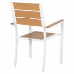 ΠΟΛΥΘΡΟΝΑ ΑΛΟΥΜΙΝΙΟΥ SAGA HM5981.01 ΛΕΥΚΗ-POLYWOOD ΣΕ ΦΥΣΙΚΟ 55x55x86Υεκ. - Image 5