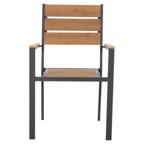 ΠΟΛΥΘΡΟΝΑ ΑΛΟΥΜΙΝΙΟΥ SAGA HM5981.03 ΑΝΘΡΑΚΙ-POLYWOOD ΣΕ ΦΥΣΙΚΟ 55x55x86Υεκ. - Image 3