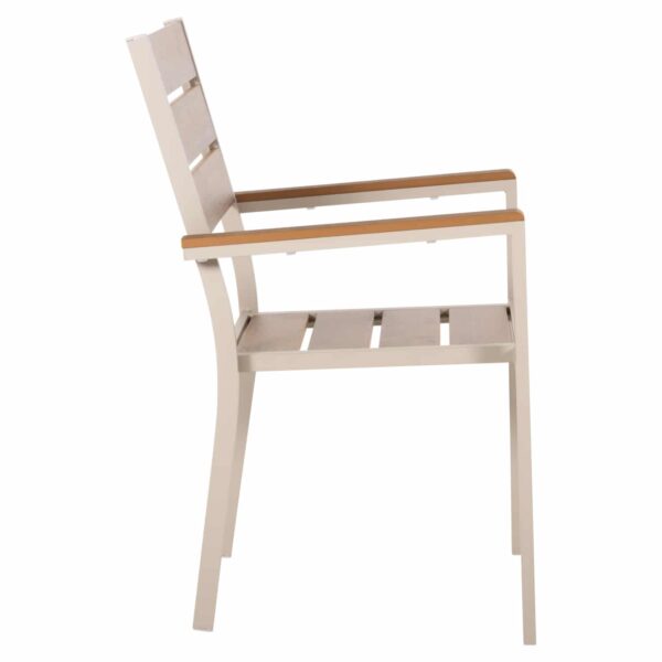 ΠΟΛΥΘΡΟΝΑ ΑΛΟΥΜΙΝΙΟΥ SAGA HM5981.04 ΣΑΜΠΑΝΙ-POLYWOOD ΣΕ ΦΥΣΙΚΟ 55x55x86Υεκ. - Image 4