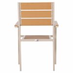 ΠΟΛΥΘΡΟΝΑ ΑΛΟΥΜΙΝΙΟΥ SAGA HM5981.04 ΣΑΜΠΑΝΙ-POLYWOOD ΣΕ ΦΥΣΙΚΟ 55x55x86Υεκ. - Image 6