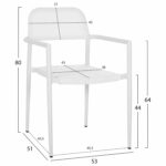 ΠΟΛΥΘΡΟΝΑ ΑΛΟΥΜΙΝΙΟΥ RONNY HM5998.02 ΛΕΥΚΟΣ ΣΚΕΛΕΤΟΣ & ΛΕΥΚΟ TEXTILENE 53x51x80Υεκ. - Image 2