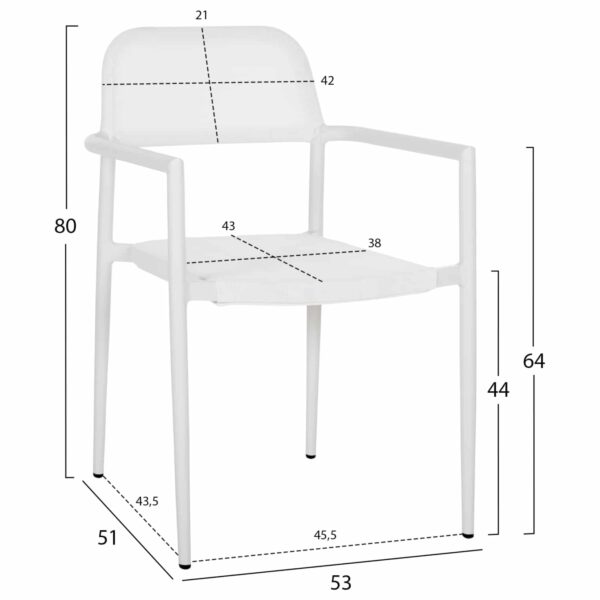 ΠΟΛΥΘΡΟΝΑ ΑΛΟΥΜΙΝΙΟΥ RONNY HM5998.02 ΛΕΥΚΟΣ ΣΚΕΛΕΤΟΣ & ΛΕΥΚΟ TEXTILENE 53x51x80Υεκ. - Image 2