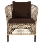 ΠΟΛΥΘΡΟΝΑ ΕΞΩΤ.ΧΩΡΟΥ HM6111 SILMAR-RATTAN ΚΑΦΕ ΚΑΙ ΦΥΣΙΚΟ-ΜΑΞΙΛΑΡΙΑ ΚΑΦΕ 82x76x85Υεκ - Image 3