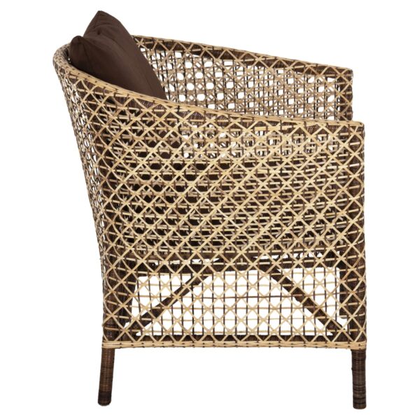 ΠΟΛΥΘΡΟΝΑ ΕΞΩΤ.ΧΩΡΟΥ HM6111 SILMAR-RATTAN ΚΑΦΕ ΚΑΙ ΦΥΣΙΚΟ-ΜΑΞΙΛΑΡΙΑ ΚΑΦΕ 82x76x85Υεκ - Image 4