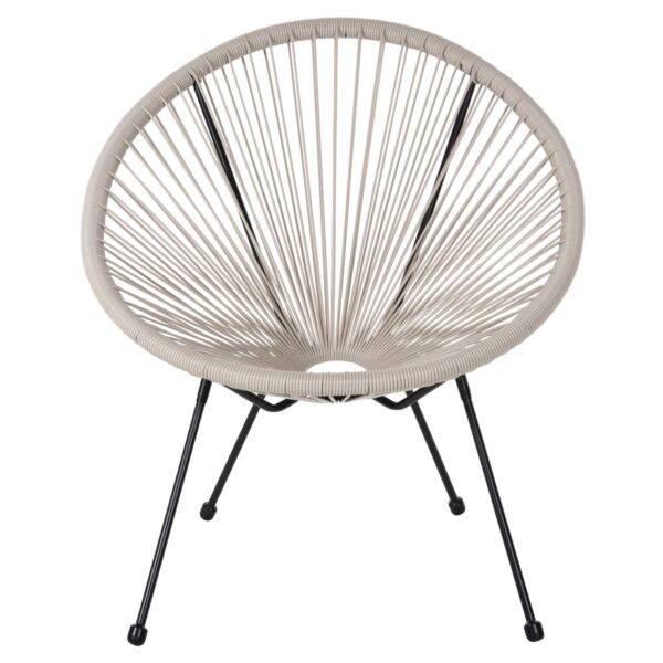 ΠΟΛΥΘΡΟΝΑ HM5872.03 ΤΥΠΟΥ ΦΩΛΙΑ ΜΕΤΑΛ. ACAPULCO ΜΑΥΡΗ-ΕΚΡΟΥ ΣΥΝΘ. RATTAN 71x72x80Υεκ - Image 3