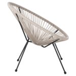 ΠΟΛΥΘΡΟΝΑ HM5872.03 ΤΥΠΟΥ ΦΩΛΙΑ ΜΕΤΑΛ. ACAPULCO ΜΑΥΡΗ-ΕΚΡΟΥ ΣΥΝΘ. RATTAN 71x72x80Υεκ - Image 4