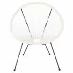 ΠΟΛΥΘΡΟΝΑ HM5872.12 ΤΥΠΟΥ ΦΩΛΙΑ ΜΕΤΑΛ. ACAPULCO ΜΑΥΡΗ-ΛΕΥΚΟ ΣΥΝΘ.RATTAN 71x72x80Υεκ - Image 3