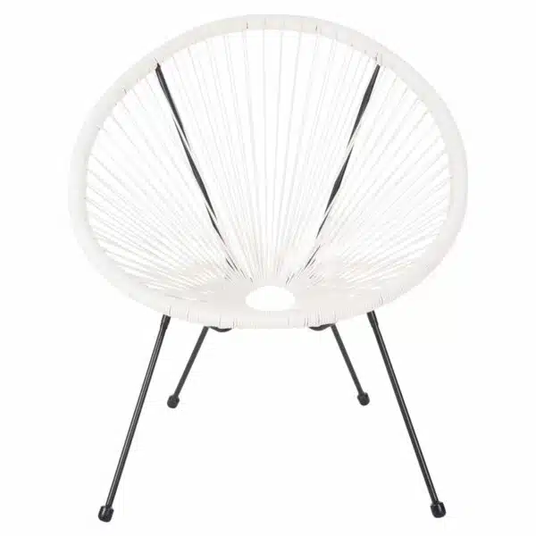 ΠΟΛΥΘΡΟΝΑ HM5872.12 ΤΥΠΟΥ ΦΩΛΙΑ ΜΕΤΑΛ. ACAPULCO ΜΑΥΡΗ-ΛΕΥΚΟ ΣΥΝΘ.RATTAN 71x72x80Υεκ - Image 3