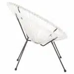 ΠΟΛΥΘΡΟΝΑ HM5872.12 ΤΥΠΟΥ ΦΩΛΙΑ ΜΕΤΑΛ. ACAPULCO ΜΑΥΡΗ-ΛΕΥΚΟ ΣΥΝΘ.RATTAN 71x72x80Υεκ - Image 4