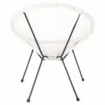 ΠΟΛΥΘΡΟΝΑ HM5872.12 ΤΥΠΟΥ ΦΩΛΙΑ ΜΕΤΑΛ. ACAPULCO ΜΑΥΡΗ-ΛΕΥΚΟ ΣΥΝΘ.RATTAN 71x72x80Υεκ - Image 6