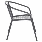 ΠΟΛΥΘΡΟΝΑ SWIFTER HM5969.01 ΜΕΤΑΛΛΟ ΓΚΡΙ-ΣΥΝΘ. RATTAN ΓΚΡΙ 54x61x75Υεκ. - Image 4