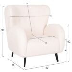 ΠΟΛΥΘΡΟΝΑ ΜΠΕΡΖΕΡΑ KRYLY HM9593.06 ΕΚΡΟΥ ΜΠΟΥΚΛΕ-ΜΑΥΡΑ ΞΥΛΙΝΑ ΠΟΔΙΑ 83x87x89Υεκ - Image 2