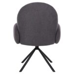 ΠΟΛΥΘΡΟΝΑ ΠΕΡΙΣΤΡΕΦ. WINON HM9778.01 ΓΚΡΙ TEDDY ΥΦΑΣΜΑ-ΜΑΥΡΟ ΜΕΤΑΛΛΟ 65x67x92Υ εκ. - Image 6