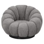 ΠΟΛΥΘΡΟΝΑ ΠΕΡΙΣΤΡΕΦΟΜΕΝΗ GRYMM HM9601.01 ΓΚΡΙ ΜΠΟΥΚΛΕ-ΜΑΥΡΗ ΜΕΤΑΛΛΙΚΗ ΒΑΣΗ 95x92x68Υεκ. - Image 2