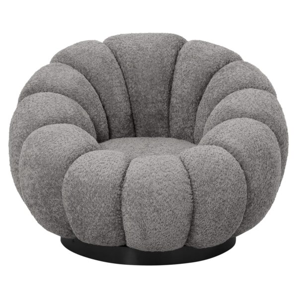 ΠΟΛΥΘΡΟΝΑ ΠΕΡΙΣΤΡΕΦΟΜΕΝΗ GRYMM HM9601.01 ΓΚΡΙ ΜΠΟΥΚΛΕ-ΜΑΥΡΗ ΜΕΤΑΛΛΙΚΗ ΒΑΣΗ 95x92x68Υεκ. - Image 2