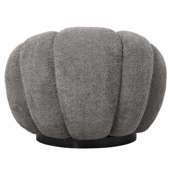 ΠΟΛΥΘΡΟΝΑ ΠΕΡΙΣΤΡΕΦΟΜΕΝΗ GRYMM HM9601.01 ΓΚΡΙ ΜΠΟΥΚΛΕ-ΜΑΥΡΗ ΜΕΤΑΛΛΙΚΗ ΒΑΣΗ 95x92x68Υεκ. - Image 4