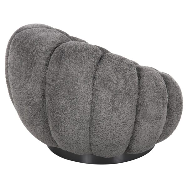 ΠΟΛΥΘΡΟΝΑ ΠΕΡΙΣΤΡΕΦΟΜΕΝΗ GRYMM HM9601.01 ΓΚΡΙ ΜΠΟΥΚΛΕ-ΜΑΥΡΗ ΜΕΤΑΛΛΙΚΗ ΒΑΣΗ 95x92x68Υεκ. - Image 5