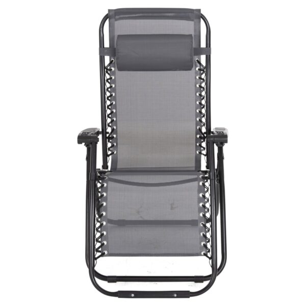 ΠΟΛΥΘΡΟΝΑ RELAX COMPANION HM5095.11 ΓΚΡΙ TEXTILENE-ΜΑΥΡΟ ΜΕΤΑΛΛΟ 67x145x110Υεκ. - Image 4