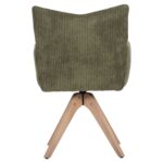 ΠΟΛΥΘΡΟΝΑ ΤΡΑΠΕΖΑΡΙΑΣ QUILL HM9843.05 ΠΡΑΣΙΝΟ ΥΦΑΣΜΑ-ΞΥΛΟ ΟΞΙΑΣ ΠΟΔΙΑ 61x57,5x91Υεκ. - Image 6