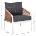 ΣΑΛΟΝΙ ΕΞΩΤ.ΧΩΡΟΥ 4ΤΜΧ MAERLY HM6056.01 ΑΛΟΥΜΙΝΙΟ ΛΕΥΚΟ-ΣΥΝΘ.ΣΧΟΙΝΙ-ΑΝΘΡΑΚΙ ΜΑΞΙΛΑΡΙΑ - Image 2