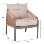 ΣΑΛΟΝΙ ΕΞΩΤ.ΧΩΡΟΥ 4ΤΜΧ MAERLY HM6056.04 ΑΛΟΥΜΙΝΙΟ ΣΑΜΠΑΝΙ-ΣΥΝΘ.ΣΧΟΙΝΙ-ΜΠΕΖ ΜΑΞΙΛΑΡΙΑ - Image 2