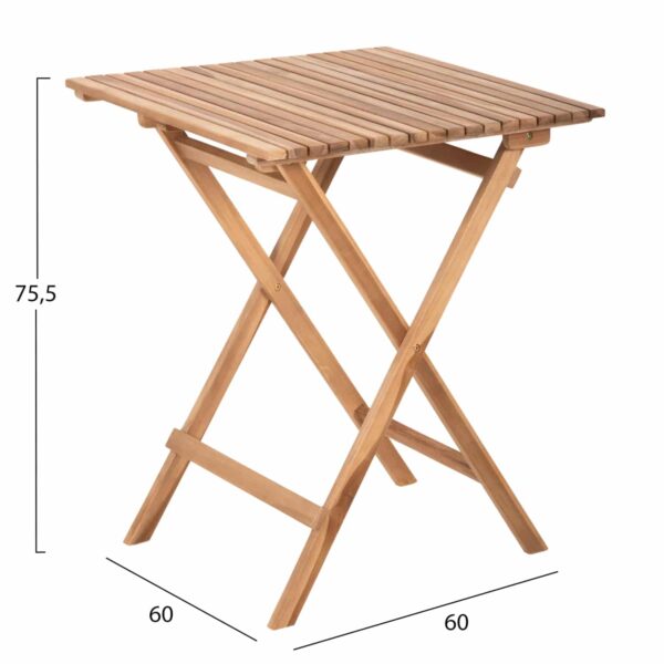 ΣΕΤ 3ΤΜΧ ΕΞΩΤ.ΧΩΡΟΥ ΠΤΥΣΣΟΜΕΝΟ KENDYR HM9907 ΜΑΣΙΦ TEAK ΞΥΛΟ-ΦΥΣΙΚΟ 46x50x88,5Υ - Image 3
