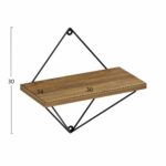 ΣΕΤ ΡΑΦΙΑ ΤΟΙΧΟΥ ZANNARD HM8929.11 ΜΕΤΑΛΛΟ ΜΑΥΡΟ-ΜΕΛΑΜΙΝΗ ΦΥΣΙΚΟ 30x14x30Υ εκ. - Image 2