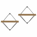 ΣΕΤ ΡΑΦΙΑ ΤΟΙΧΟΥ ZANNARD HM8929.11 ΜΕΤΑΛΛΟ ΜΑΥΡΟ-ΜΕΛΑΜΙΝΗ ΦΥΣΙΚΟ 30x14x30Υ εκ. - Image 3