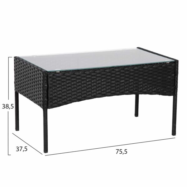 ΣΕΤ ΣΑΛΟΝΙ 4ΤΜΧ STASIA HM6089.01 ΣΥΝΘ.RATTAN ΜΑΥΡΟ-ΚΑΠΟΥΤΣΙΝΟ ΜΑΞΙΛΑΡΙΑ - Image 4