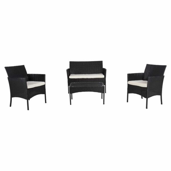 ΣΕΤ ΣΑΛΟΝΙ 4ΤΜΧ STASIA HM6089.04 ΣΥΝΘ.RATTAN ΜΑΥΡΟ-ΜΠΕΖ ΜΑΞΙΛΑΡΙΑ - Image 6