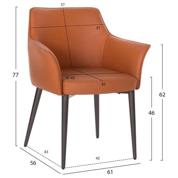 ΣΕΤ ΤΡΑΠΕΖΑΡΙΑ ΕΣΩΤ.ΧΩΡΟΥ 7ΤΜΧ HM11974 ΤΡΑΠΕΖΙ ΒΕΝΤ & 6 ΠΟΛΥΘΡΟΝΕΣ HELM (CAMEL) - Image 3