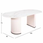 ΣΕΤ ΤΡΑΠΕΖΑΡΙΑ ΕΣΩΤ.ΧΩΡΟΥ 7ΤΜΧ HM11976 ΤΡΑΠΕΖΙ CORBY & 6 ΠΟΛΥΘΡΟΝΕΣ WINON (ΜΠΕΖ) - Image 2