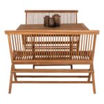 ΣΕΤ ΤΡΑΠΕΖΑΡΙΑΣ ΕΞΩΤ. ΧΩΡΟΥ 3ΤΜΧ KENDALL HM11952 ΜΑΣΙΦ ΞΥΛΟ TEAK ΦΥΣΙΚΟ - Image 6