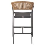 ΣΚΑΜΠΟ ΑΛΟΥΜΙΝΙΟΥ ΑΝΘΡΑΚΙ HM5892.31 ΜΕΣ. ΥΨΟΥΣ-ΜE RATTAN & TΕΧΤLINE 57x57x99,5Yεκ. - Image 5