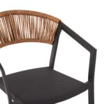 ΣΚΑΜΠΟ ΑΛΟΥΜΙΝΙΟΥ ΑΝΘΡΑΚΙ HM5892.31 ΜΕΣ. ΥΨΟΥΣ-ΜE RATTAN & TΕΧΤLINE 57x57x99,5Yεκ. - Image 6