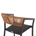 ΣΚΑΜΠΟ ΑΛΟΥΜΙΝΙΟΥ ΑΝΘΡΑΚΙ HM5892.31 ΜΕΣ. ΥΨΟΥΣ-ΜE RATTAN & TΕΧΤLINE 57x57x99,5Yεκ. - Image 7