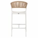 ΣΚΑΜΠΟ ΑΛΟΥΜΙΝΙΟΥ ΛΕΥΚΟ ΜΕ ΜΠΡΑΤΣΑ RATTAN & TEXTLINE 56x58x105Yεκ. HM5892.22 - Image 5