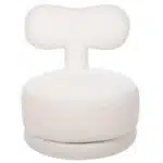 ΣΚΑΜΠΟ ΜΕ ΠΛΑΤΗ ΠΕΡΙΣΤΡΕΦΟΜΕΝΟ KRIVIO HM9775.05 ΛΕΥΚΟ TEDDY ΥΦΑΣΜΑ 52x53x60Yεκ. - Image 3