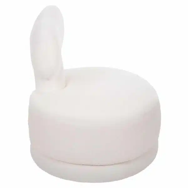 ΣΚΑΜΠΟ ΜΕ ΠΛΑΤΗ ΠΕΡΙΣΤΡΕΦΟΜΕΝΟ KRIVIO HM9775.05 ΛΕΥΚΟ TEDDY ΥΦΑΣΜΑ 52x53x60Yεκ. - Image 4